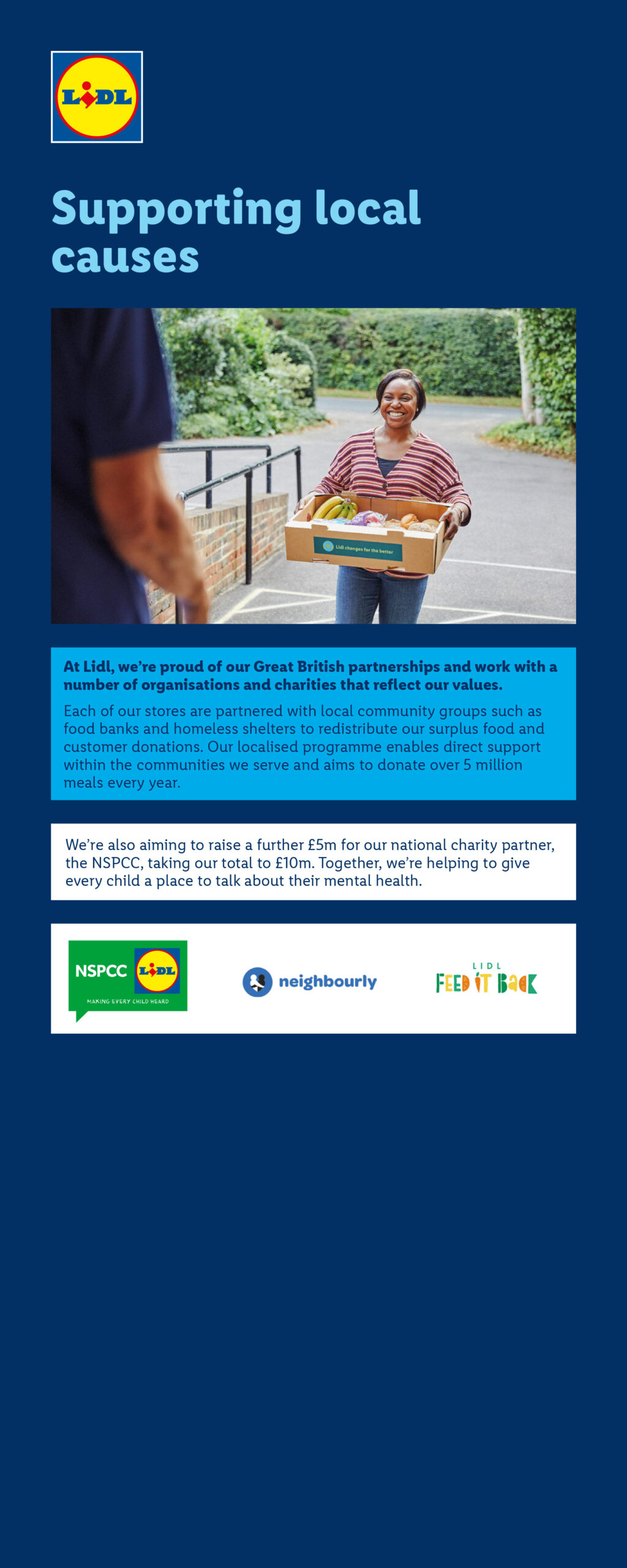 supporting local causes banner